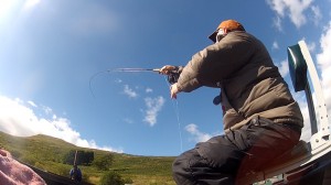 Making a run Well bent into a fish