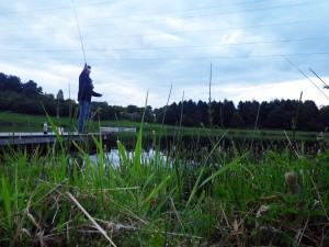 Angler casting a fly