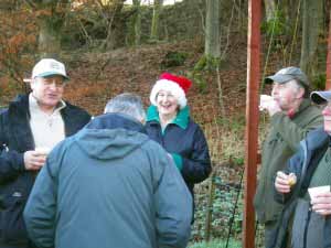 Feeling festive, Morna with anglers