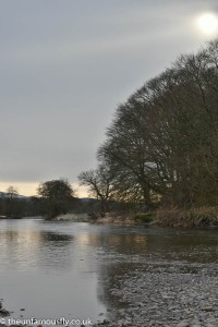 A winter sun over the Annan