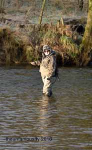 John models the stylish angler collection