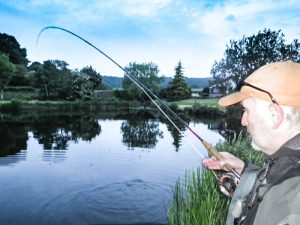 Playing a Rainbow Trout