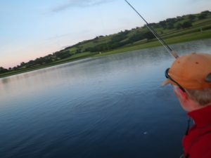 Playing a fish at Bristol Barrows