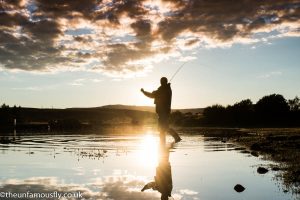 Casting with the sunset