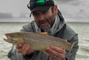 Glen Pointon and a Sea Trout.