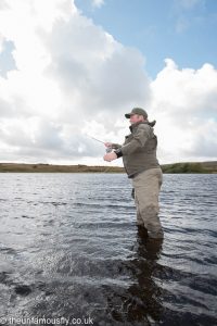 David Wood casting my Daiwa New Era