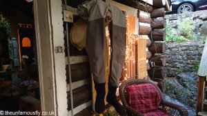 Waders drying