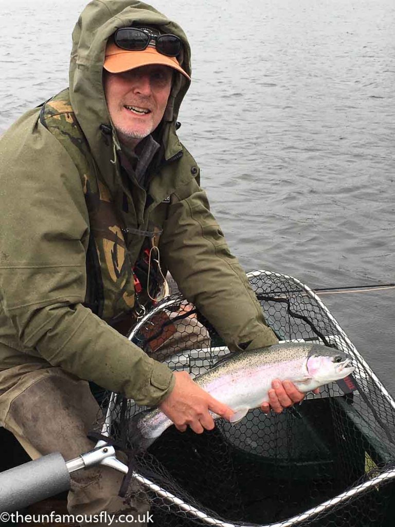 Kenny and a bigger  lake Rainbow