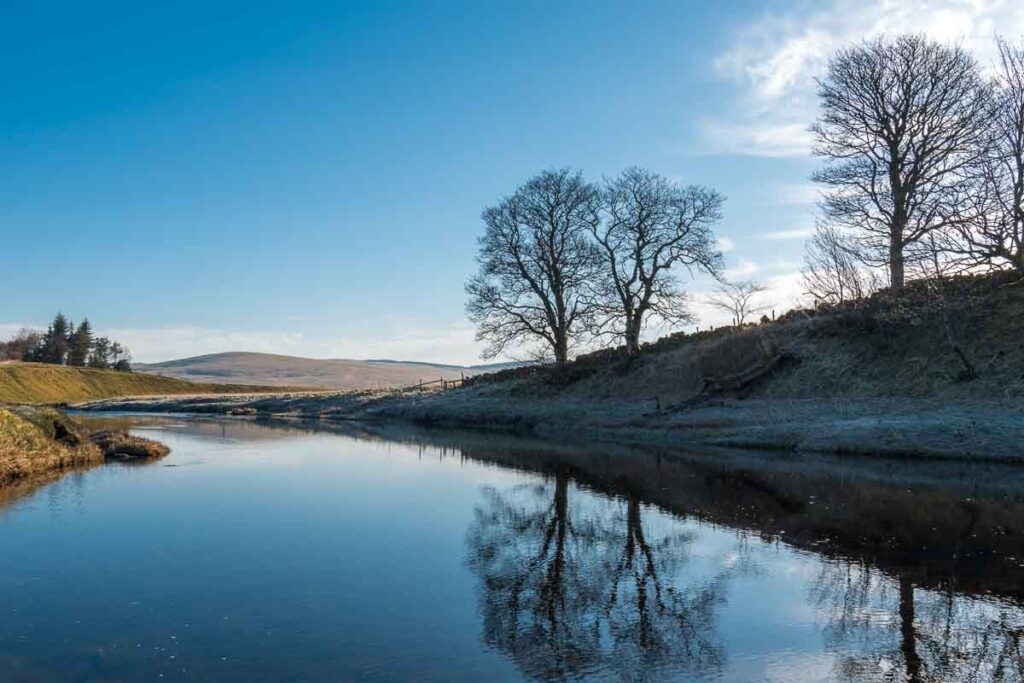 The Upper Clyde on a cold frosty April morning.