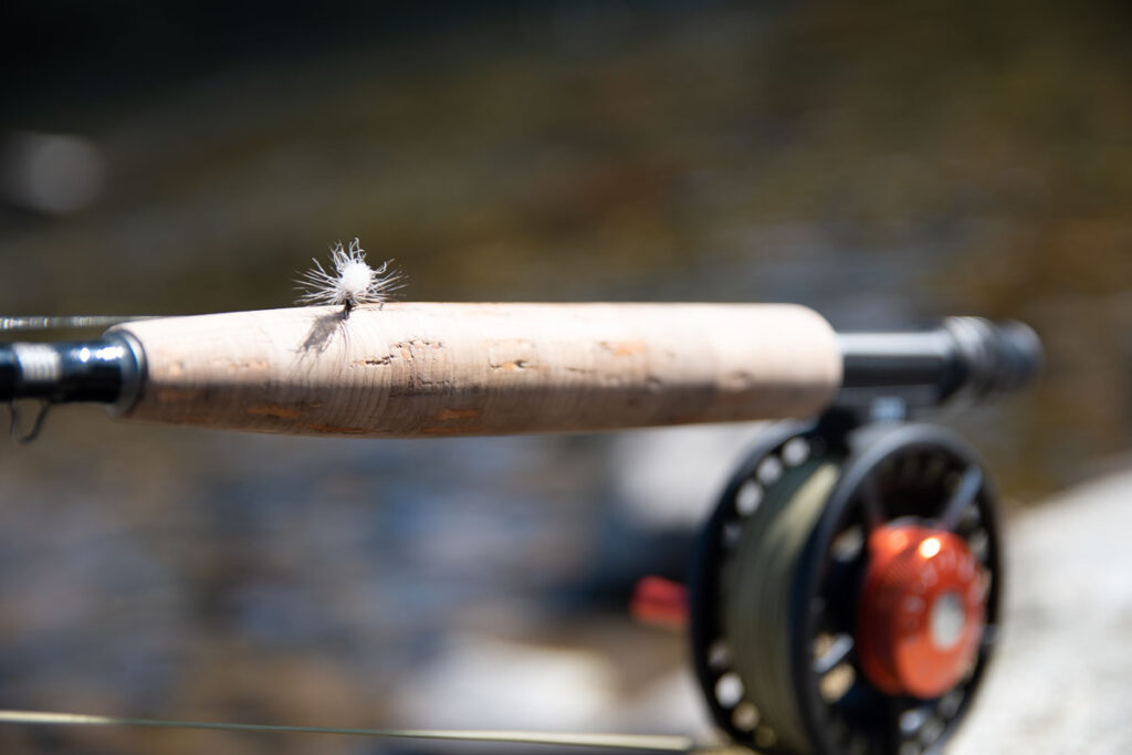 Parachute fly on a rod and reel set up