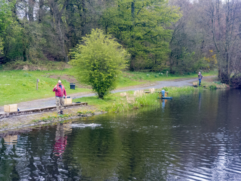Radek attempting to empty the loch with my fly- top guiding I reckon