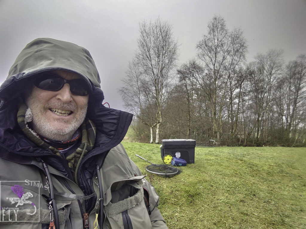 Kenny braving the squall