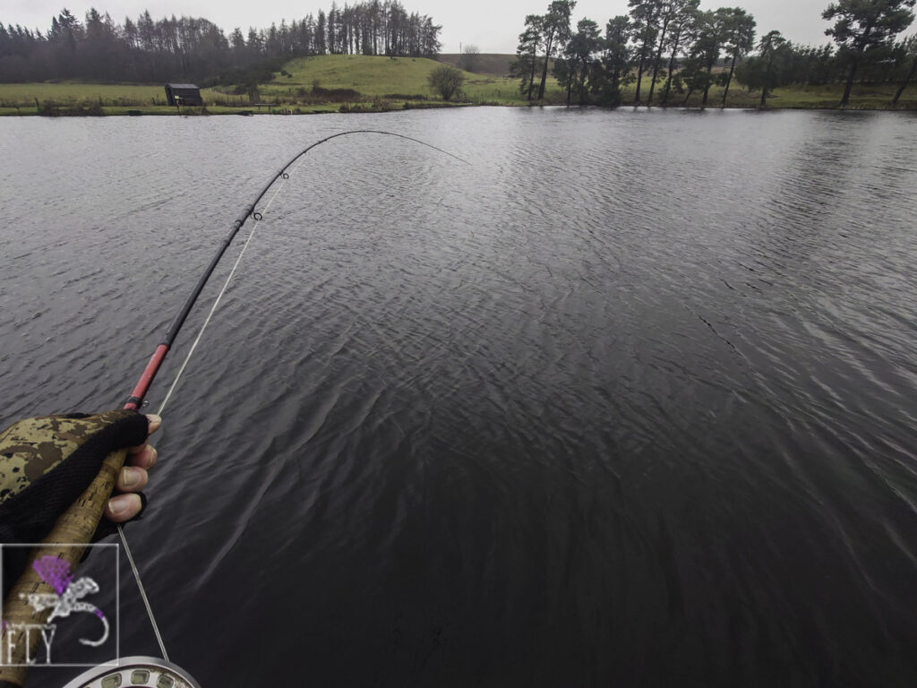 A bend in the rod for the first time